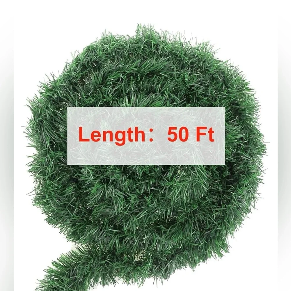Christmas Garland 50 Foot Soft Non-Lit Artificial Greenery Indoor/Outdoor NEW